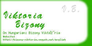 viktoria bizony business card